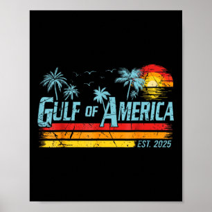 Retro Bukt of USA Amerika 2025 Amerikanska Flagga Poster