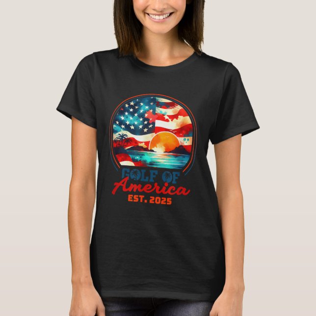 Retro Bukt of USA Amerika 2025 Amerikanska Flagga  T Shirt (Framsida)