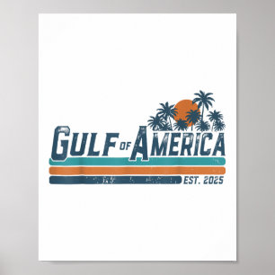 Retro Bukt of USA Amerika Est 2025 Bukt of Mexico Poster