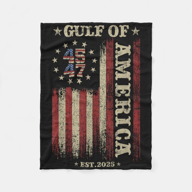 Retro Bukt of USA Est 2025 American Flagga G Fleecefilt (Framsidan)