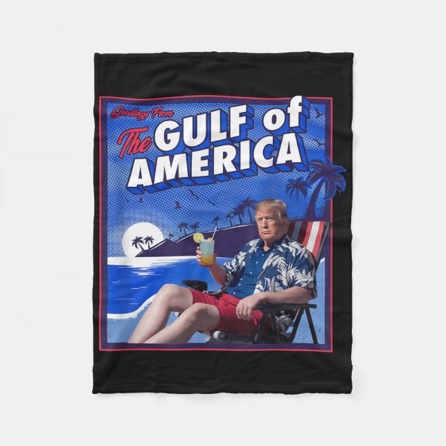 Retro Bukt of USA Est 2025 American Flagga G Fleecefilt (Framsidan)