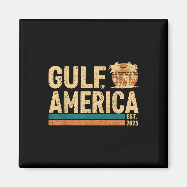 Retro Bukt of USA Est 2025 American Flagga G Magnet (Framsidan)