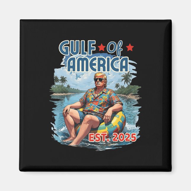 Retro Bukt of USA Est 2025 American Flagga G Magnet (Framsidan)