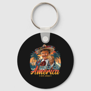 Retro Bukt of USA Est 2025 American Flagga G Nyckelring