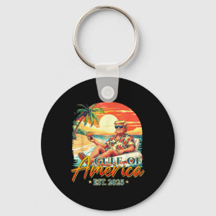 Retro Bukt of USA Est 2025 American Flagga G Nyckelring