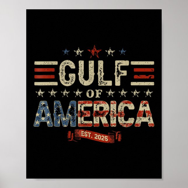 Retro Bukt of USA Est 2025 American Flagga G Poster (Framsidan)