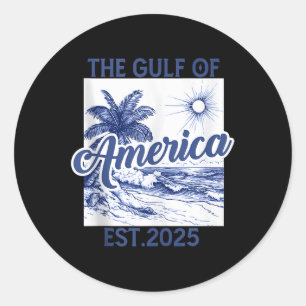 Retro Bukt of USA Est 2025 American Flagga G Runt Klistermärke
