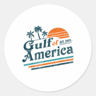 Retro Bukt of USA Est 2025 American Flagga G Runt Klistermärke