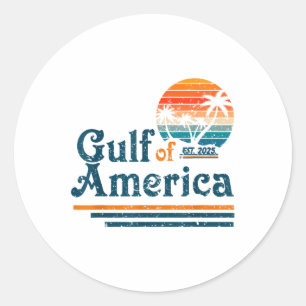 Retro Bukt of USA Est 2025 American Flagga G Runt Klistermärke