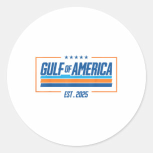 Retro Bukt of USA Est 2025 American Flagga G Runt Klistermärke