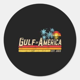 Retro Bukt of USA Est 2025 American Flagga G Runt Klistermärke