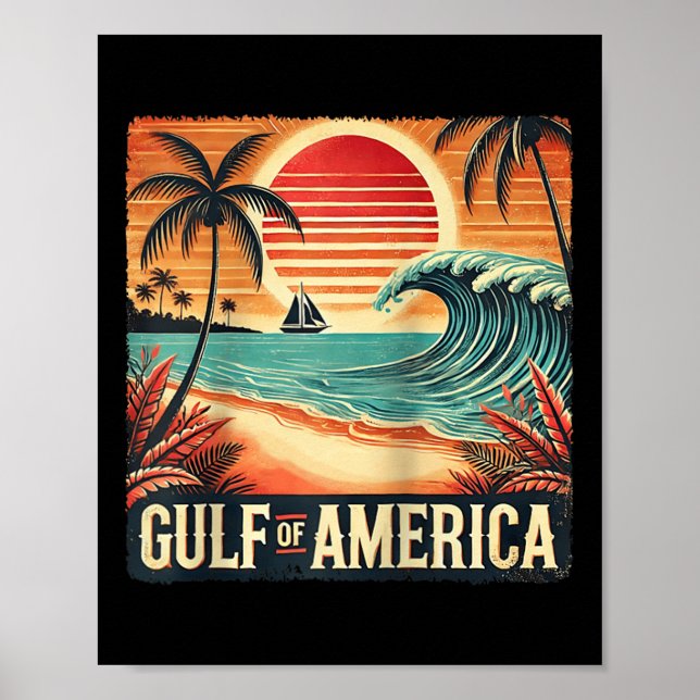Retro Bukt of USA Est 2025 American Flagga J Poster (Framsidan)