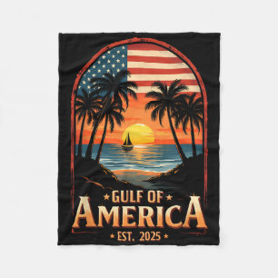 Retro Bukt of USA Est 2025 Flagga Coastal VI Fleecefilt
