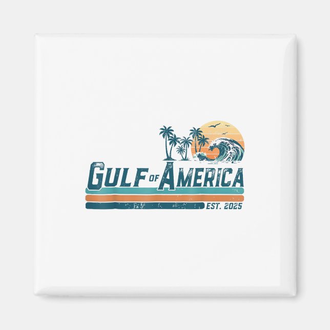 Retro Bukt of USA Est 2025 Magnet (Framsidan)