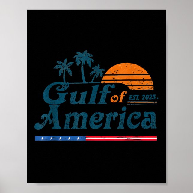 Retro Bukt of USA Est 2025 Poster (Framsidan)