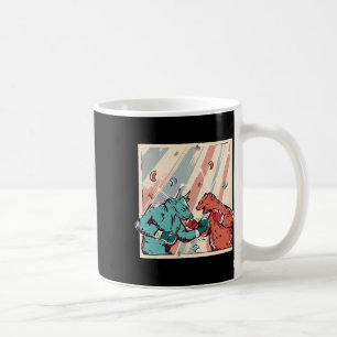 Retro Bull Vs Bear Boxing Enthusiast Kaffemugg