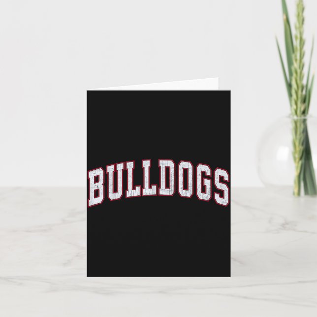 Retro Bulldogs For Men Women Boys Girls Kids  Kort (Framsida)