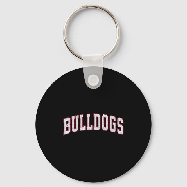 Retro Bulldogs For Men Women Boys Girls Kids  Nyckelring (Framsida)