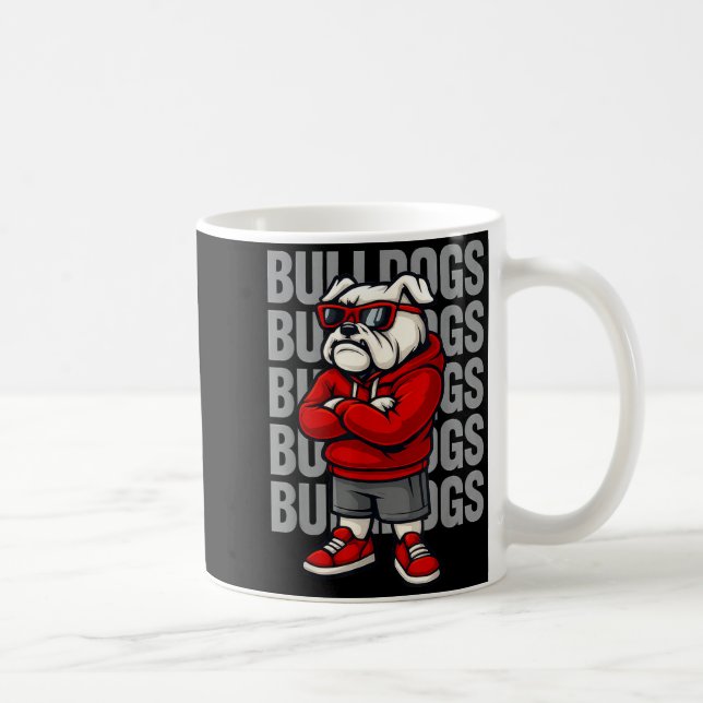 Retro Bulldogs Gift For Men Women Boys Girls Kids  Kaffemugg (Höger)