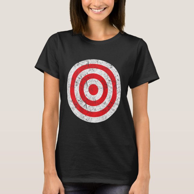 Retro Bullseye Target Bulls Öga Roligt Gift T Shirt (Framsida)
