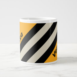 Retro Bumblebee Buzz Ränder med namn Jumbo Mugg