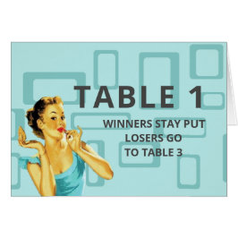 Retro Bunco Bord kort för Bord 1