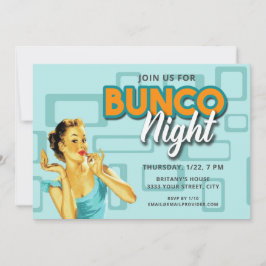Retro Bunco Night Inbjudningar