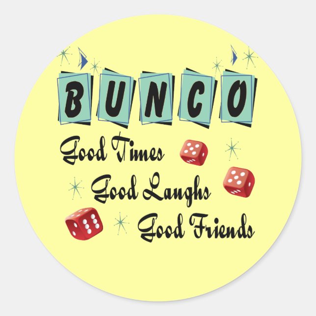 Retro Bunco Runt Klistermärke (Framsida)