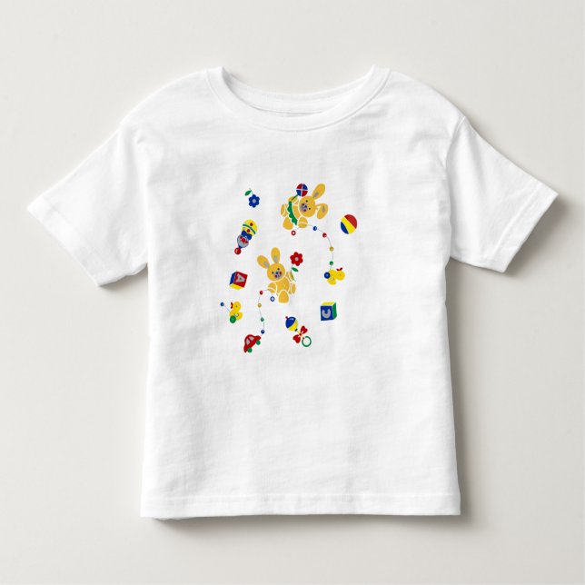 Retro Bunny Småbarn T Shirt (Framsida)