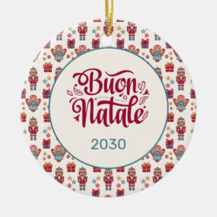 Retro Buon Natale Julgransprydnad Keramik