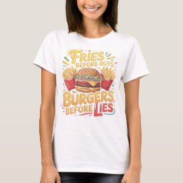 Retro Burger Älskare Citat T-Shirt Design för Mati