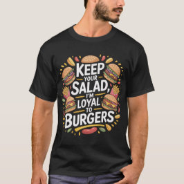 Retro Burger Älskare Citat T-Shirt Design för Matp