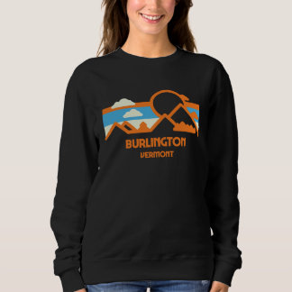 Retro Burlington Vermont Mountain Range Sunset T Shirt