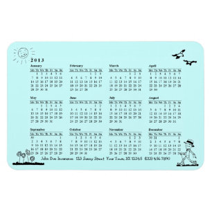 Retro Businessman 2013-kalender Magnet