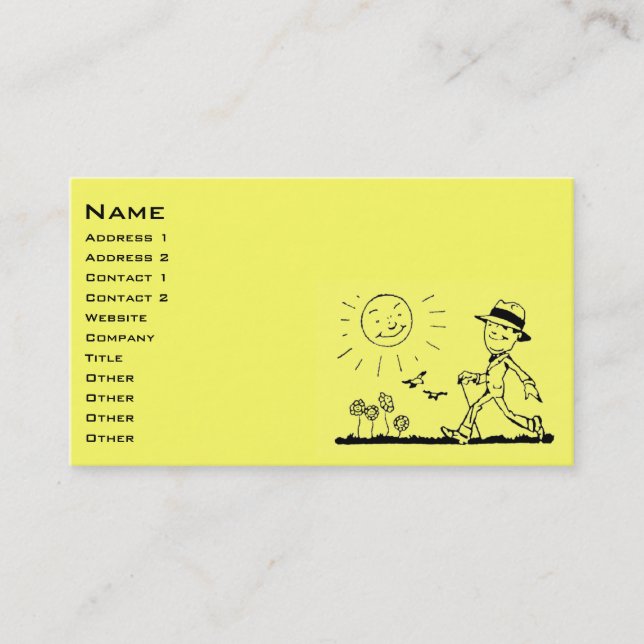 Retro Businessman Visitkort (Framsida)