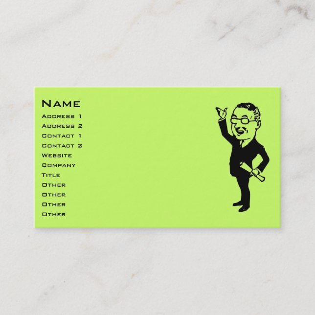 Retro Businessman Visitkort (Framsida)