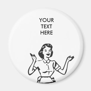 Retro Busy Housefru Magnet