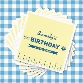 Retro Butter Stick Personalized Birthday Party Pappersservett