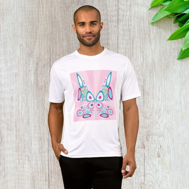 Retro Butterfly Abstrakt-popup T Shirt (Skapare uppladdad)