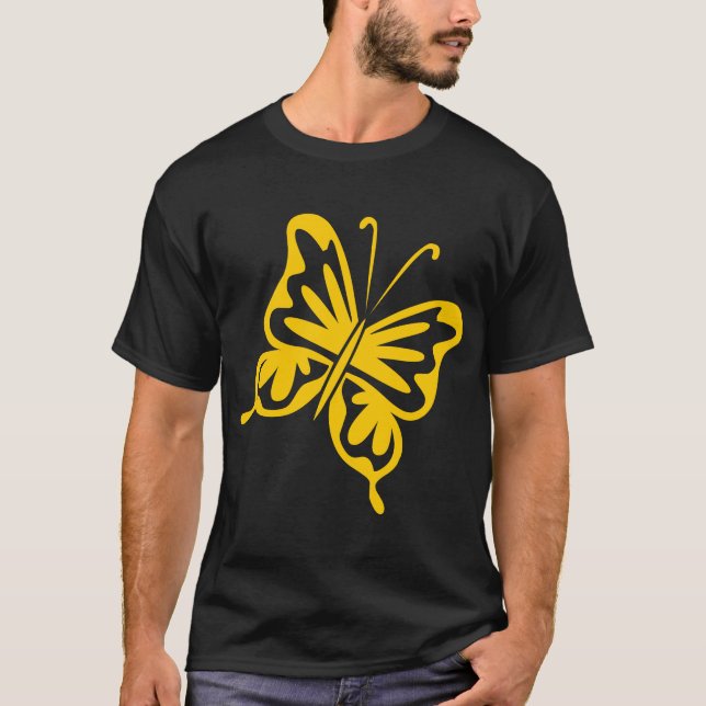 Retro Butterfly - Amber T-shirt (Framsida)