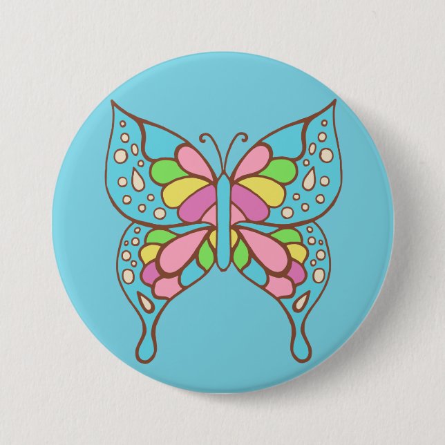 Retro Butterfly Button Knapp (Framsida)
