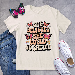 Retro Butterfly Empowerment Tee - hon trodde