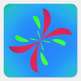 Retro Butterfly  Fyrkantigt Klistermärke