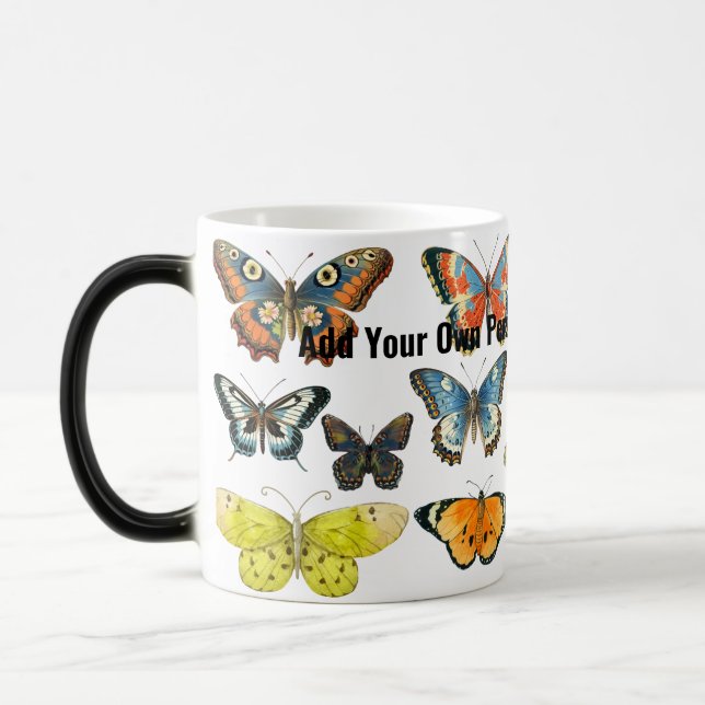 Retro butterfly insekt älskare keramiskt kaffe mug kaffemugg (Vänster)