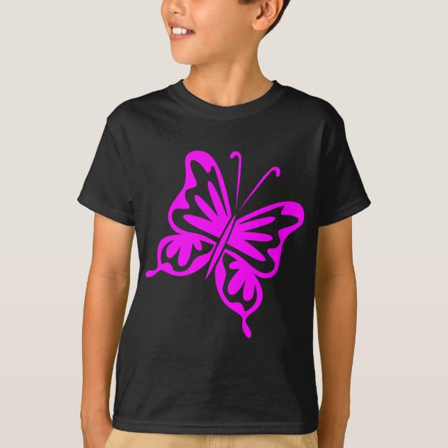 Retro Butterfly - Magenta Tröja (Framsida)