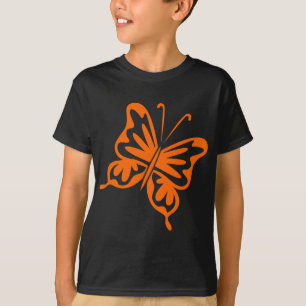 Retro Butterfly - Orange Tee Shirt