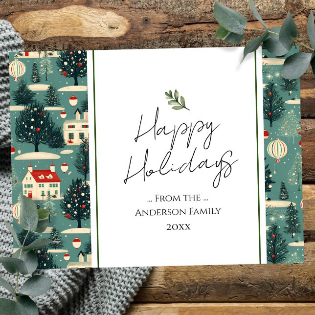 Retro by julhälsningar  vykort (Skapare uppladdad)