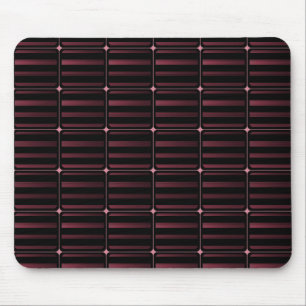 Retro Byggnad Blocks Mousepad, Burgundy Musmatta