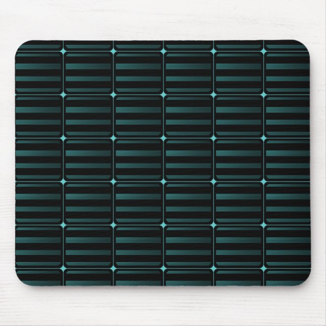 Retro Byggnad Blocks Mousepad, Teal Musmatta (Framsidan)