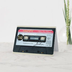 Retro C Audiotape 50 års repoto-verso Namn C Kort